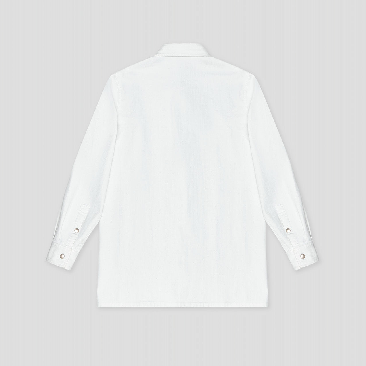 WHITE COMBO JEANS SHIRT-JACKET IN ORGANIC COTTON DENIM AND ORGANIC COTTON CORDUROY