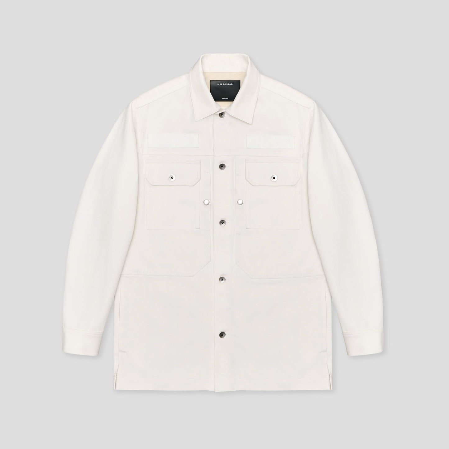 WHITE JEANS JACKET IN ORGANIC COTTON DENIM