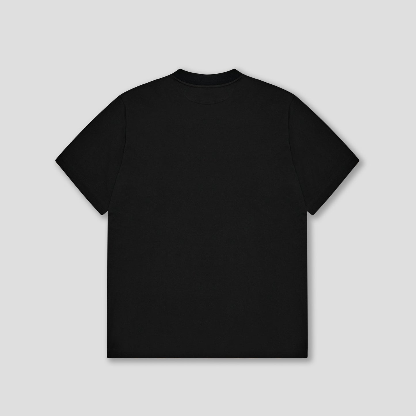BLACK HENLEY T-SHIRT IN ORGANIC COTTON JERSEY