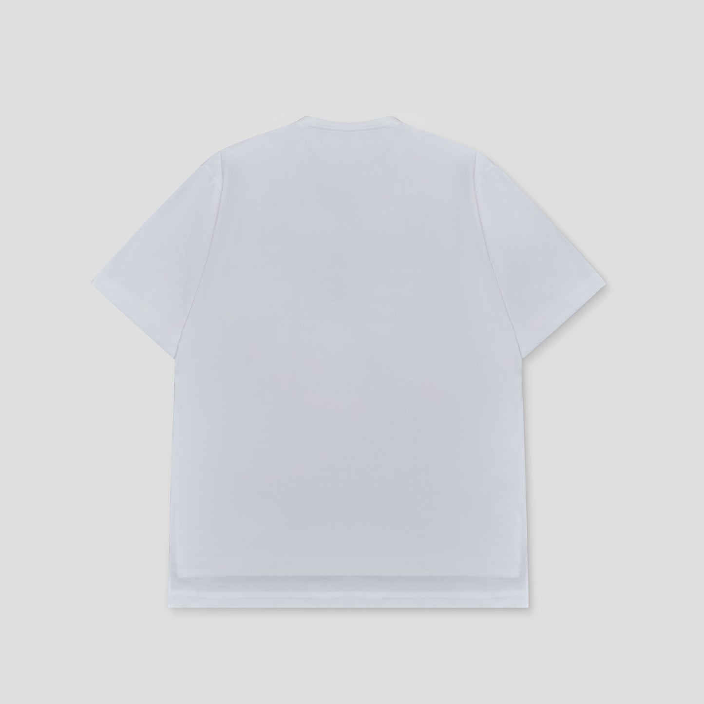 WHITE CREW-NECK GRAPHIC T-SHIRT IN ORGANIC COTTON JERSEY