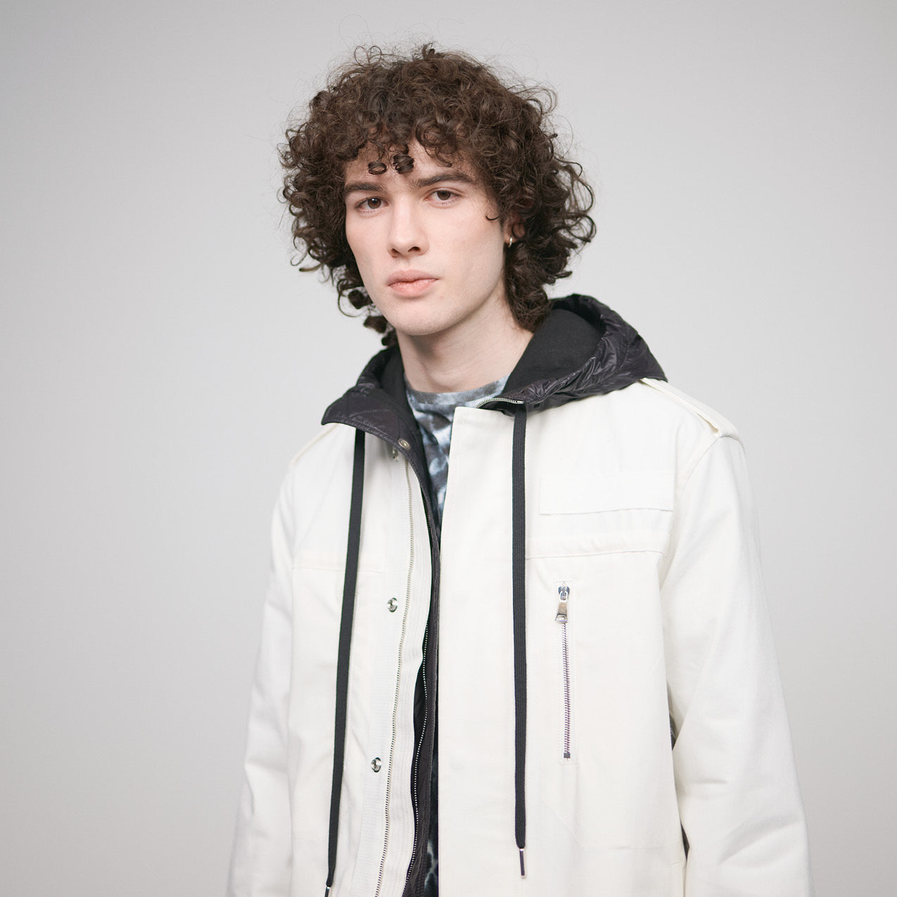 WHITE OVERSHIRT JACKET IN ORGANIC COTTON