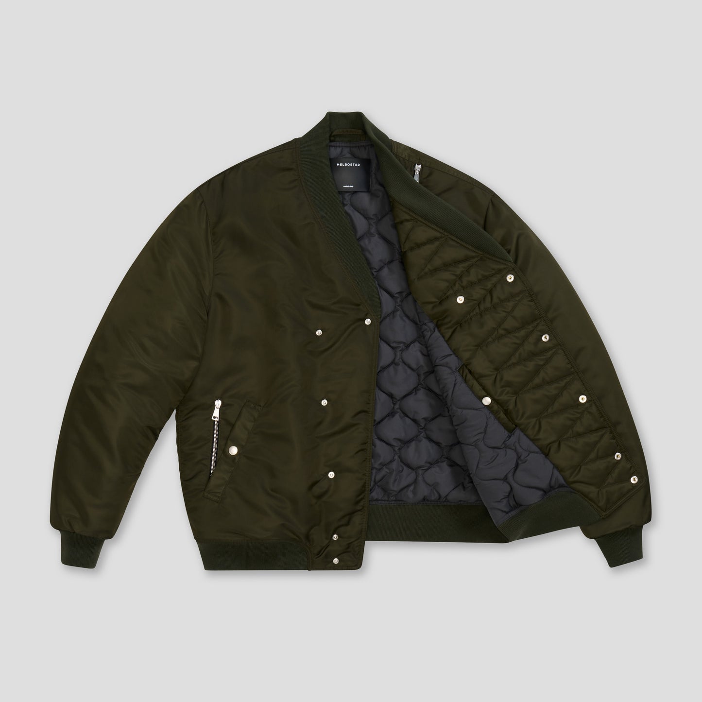 MILITARY BOMBER TACTICAL JACKET IN RECYCLED NYLON TWILL