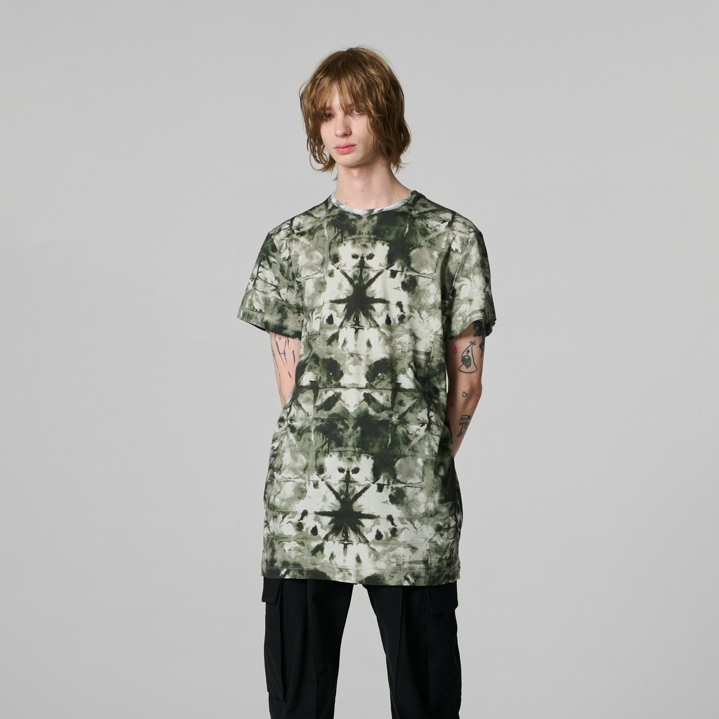 MULTI MILITARY PRINTED T-SHIRT IN ORGANIC COTTON INTERLOCK JERSEY