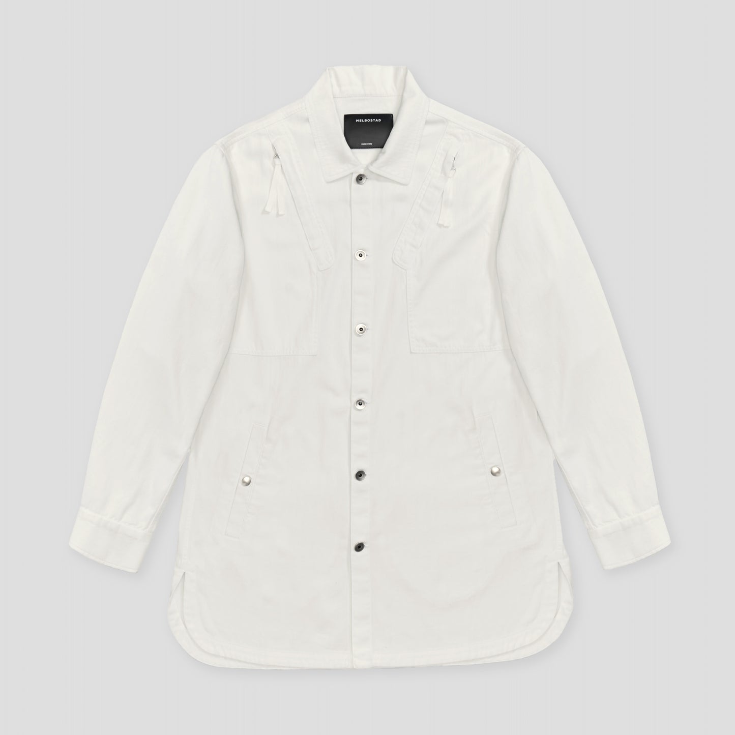 WHITE FLIGHT OVERSHIRT IN ORGANIC COTTON DENIM