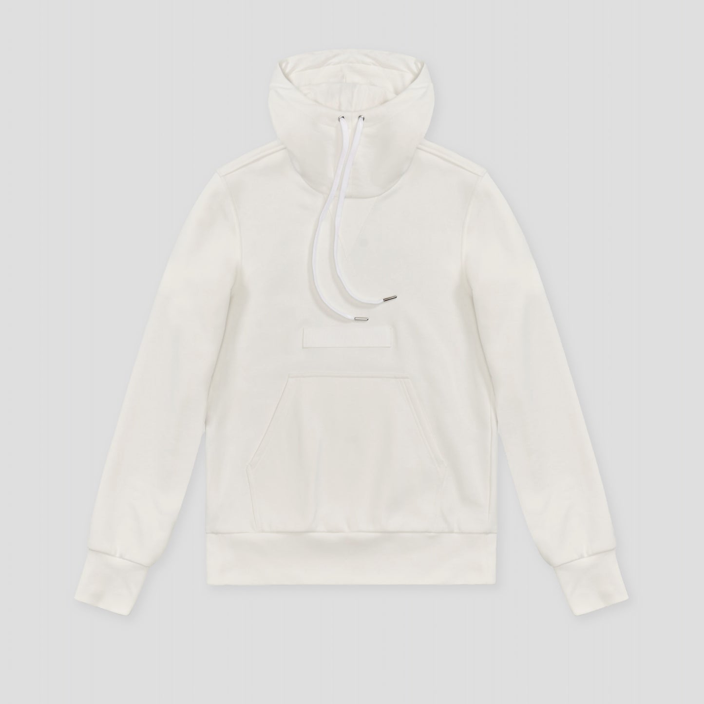 WHITE HOODIE IN ORGANIC COTTON FLEECE