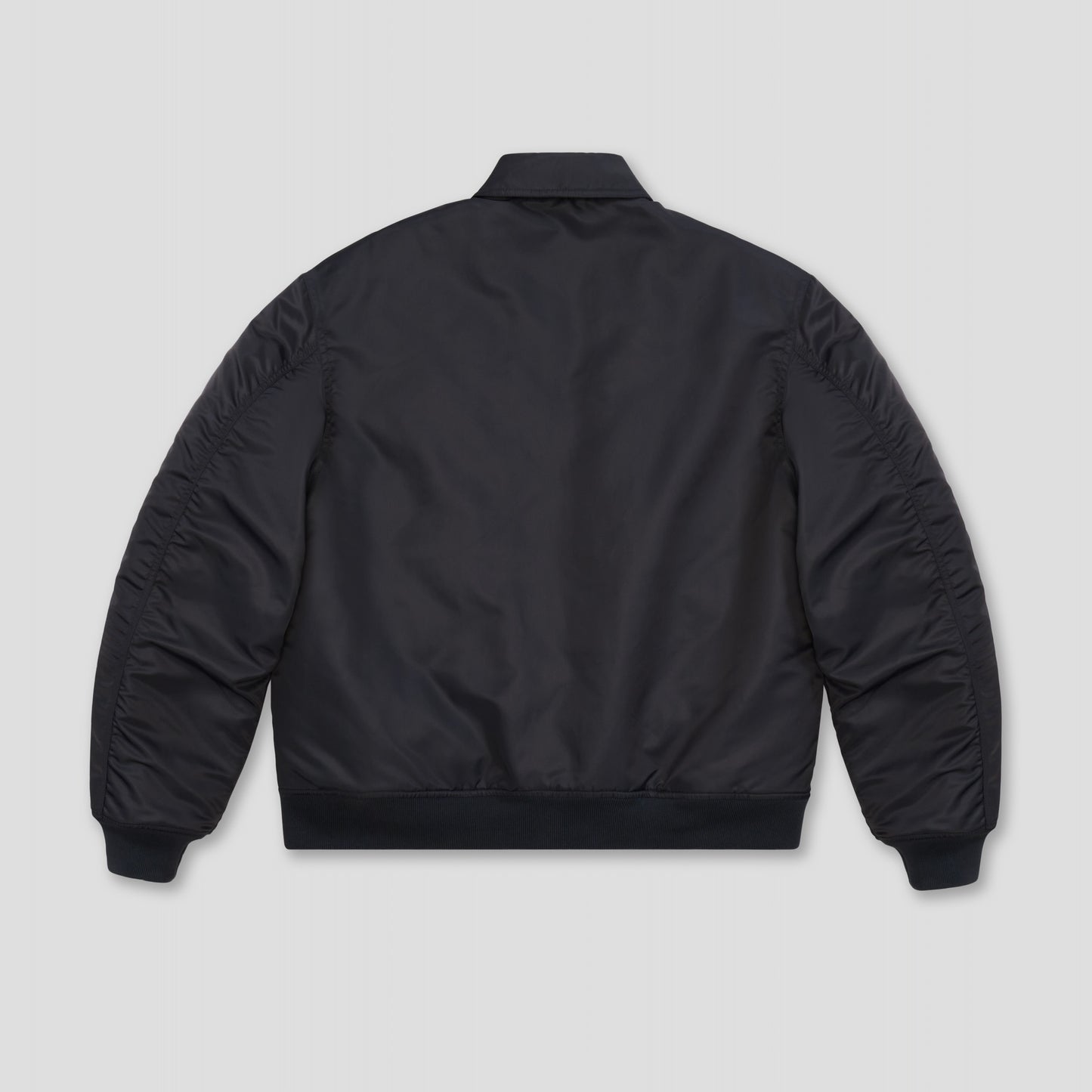 DARK GREY BOMBER EXPEDITION JACKET IN RECYCLED NYLON TWILL