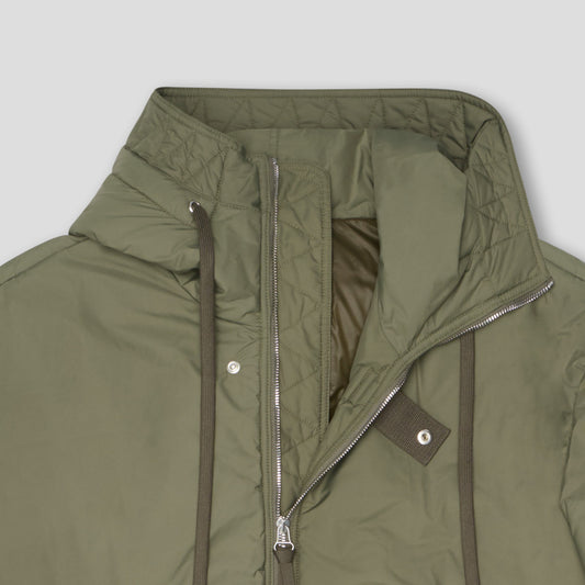 MILITARY PADDED PARATROOPER JACKET IN RECYCLED NYLON POPLIN WITH WOOL FILLING