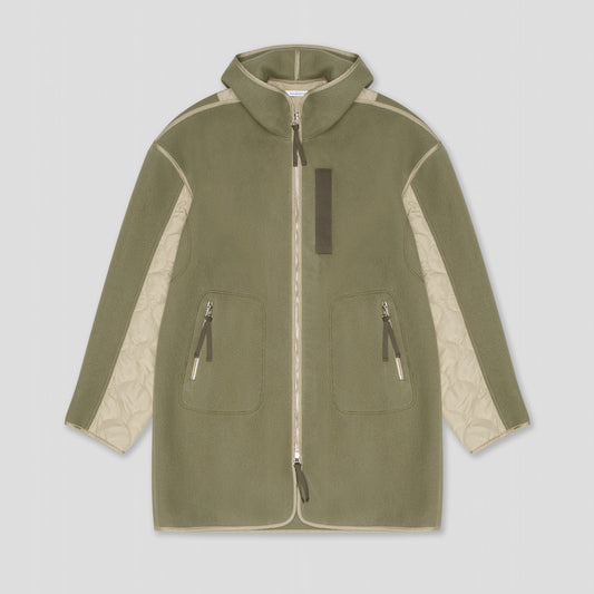 MILITARY LINER PARKA IN WOOL/NYLON FLEECE JERSEY