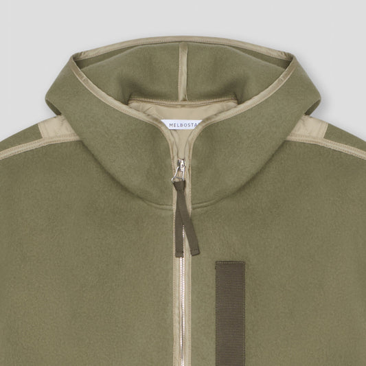 MILITARY LINER PARKA IN WOOL/NYLON FLEECE JERSEY