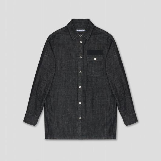 BLACK JEANS SHIRT-JACKET IN ORGANIC COTTON DENIM