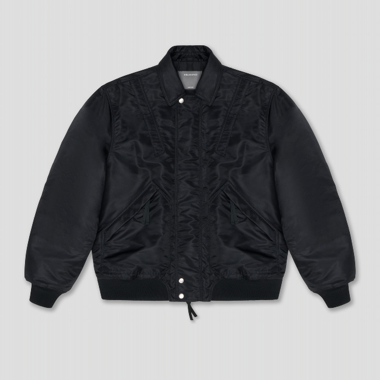 BLACK BOMBER EXPEDITION JACKET IN RECYCLED NYLON TWILL