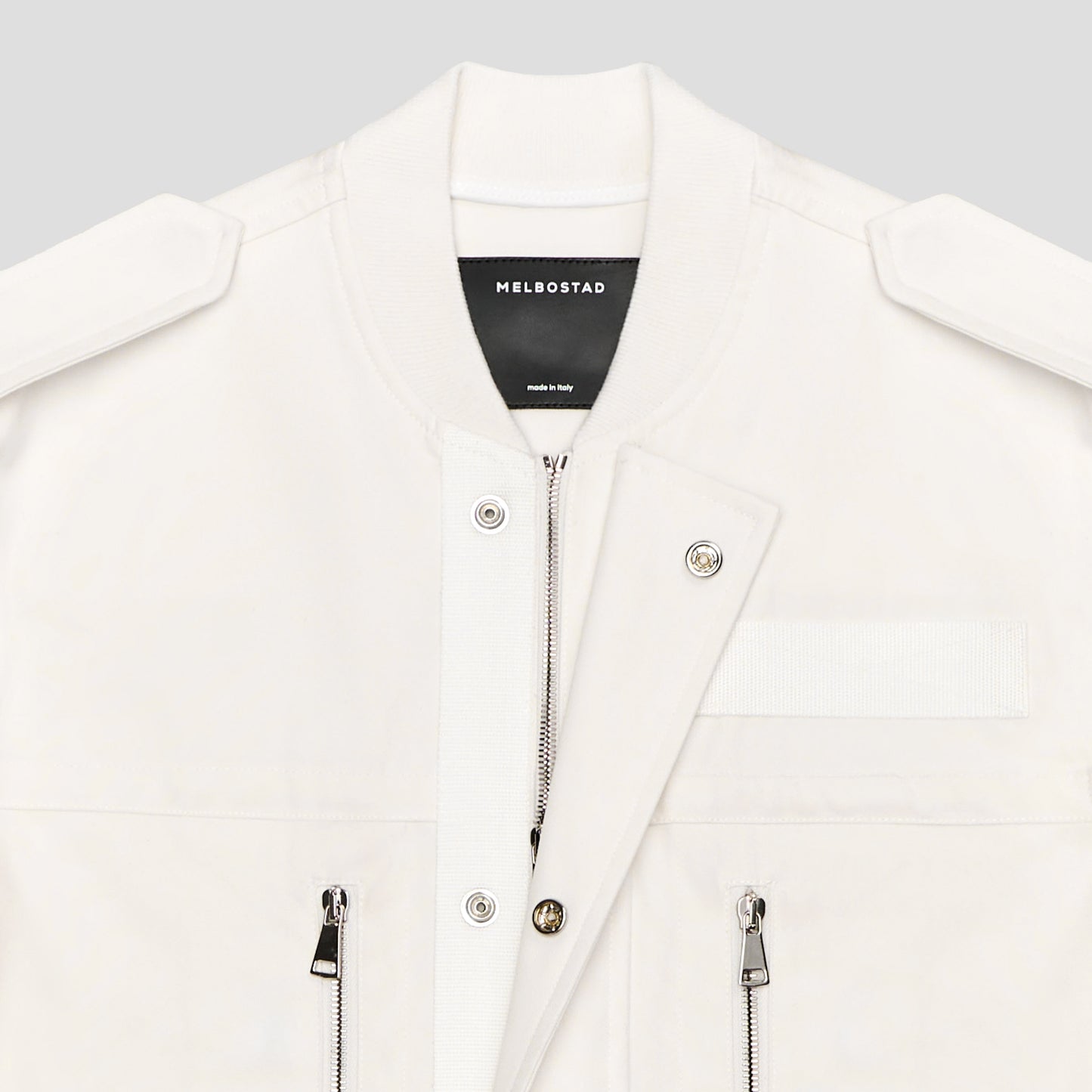 WHITE OVERSHIRT JACKET IN ORGANIC COTTON