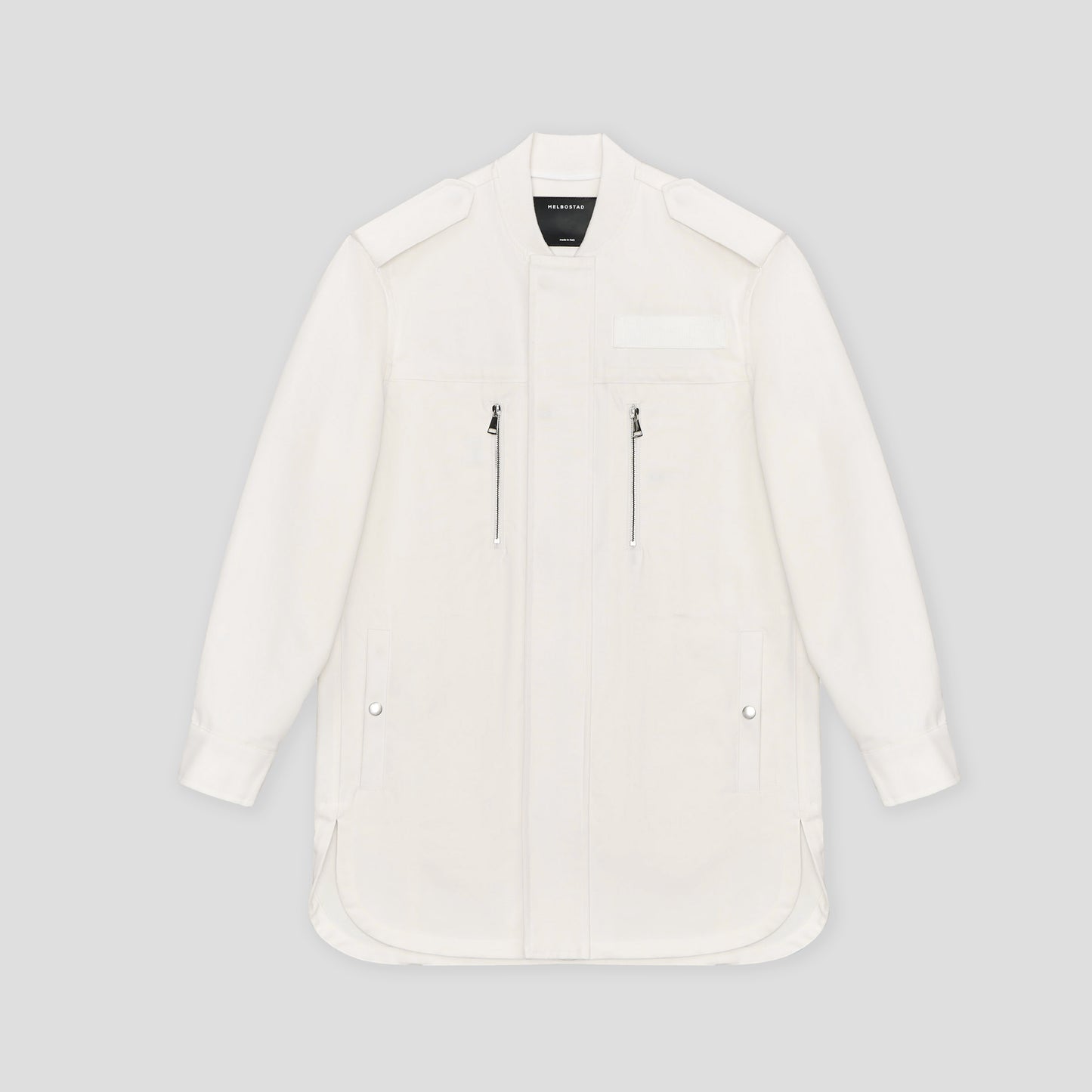 WHITE OVERSHIRT JACKET IN ORGANIC COTTON