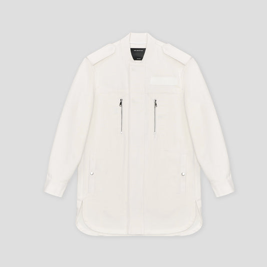 WHITE OVERSHIRT JACKET IN ORGANIC COTTON