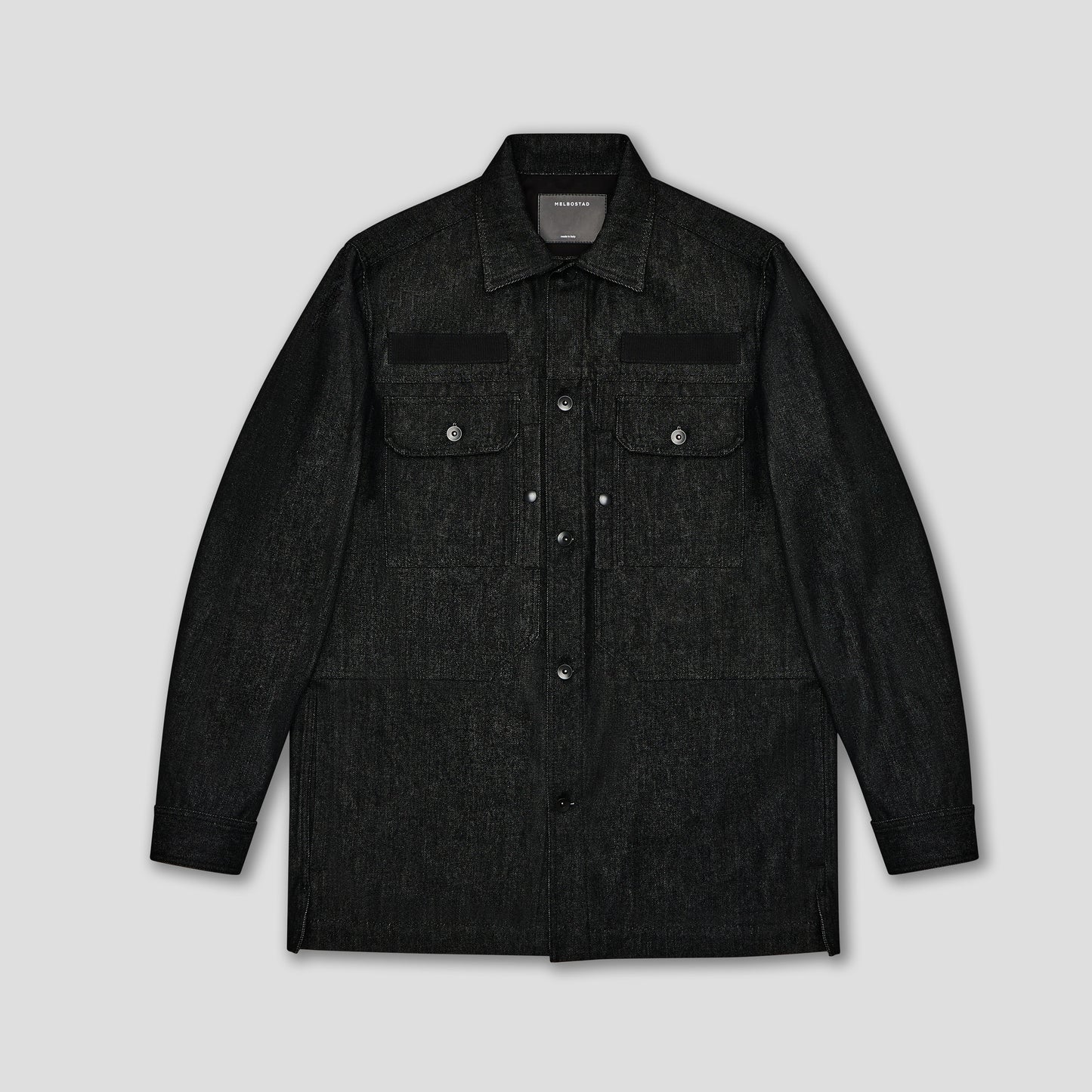 BLACK JEANS JACKET IN ORGANIC COTTON DENIM