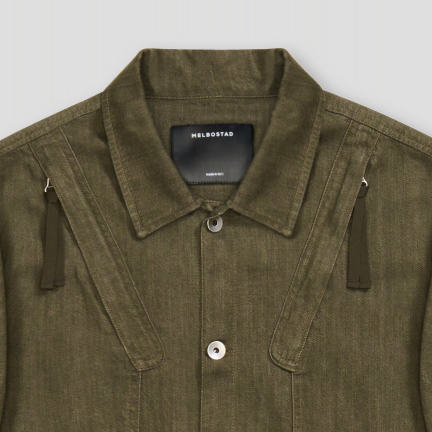 MILITARY FLIGHT OVERSHIRT IN ORGANIC COTTON DENIM