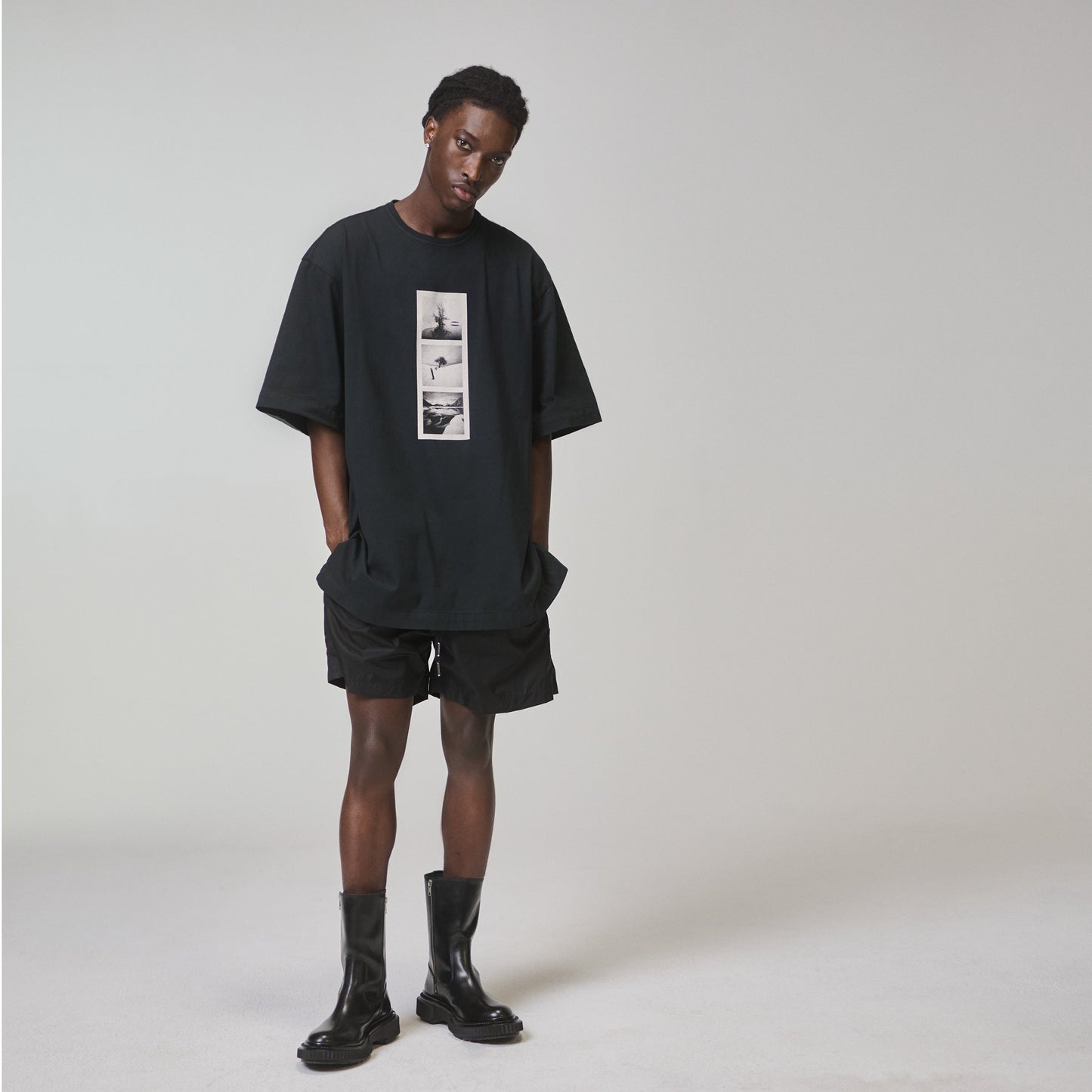 OFFBLACK CREW-NECK GRAPHIC T-SHIRT IN ORGANIC COTTON JERSEY