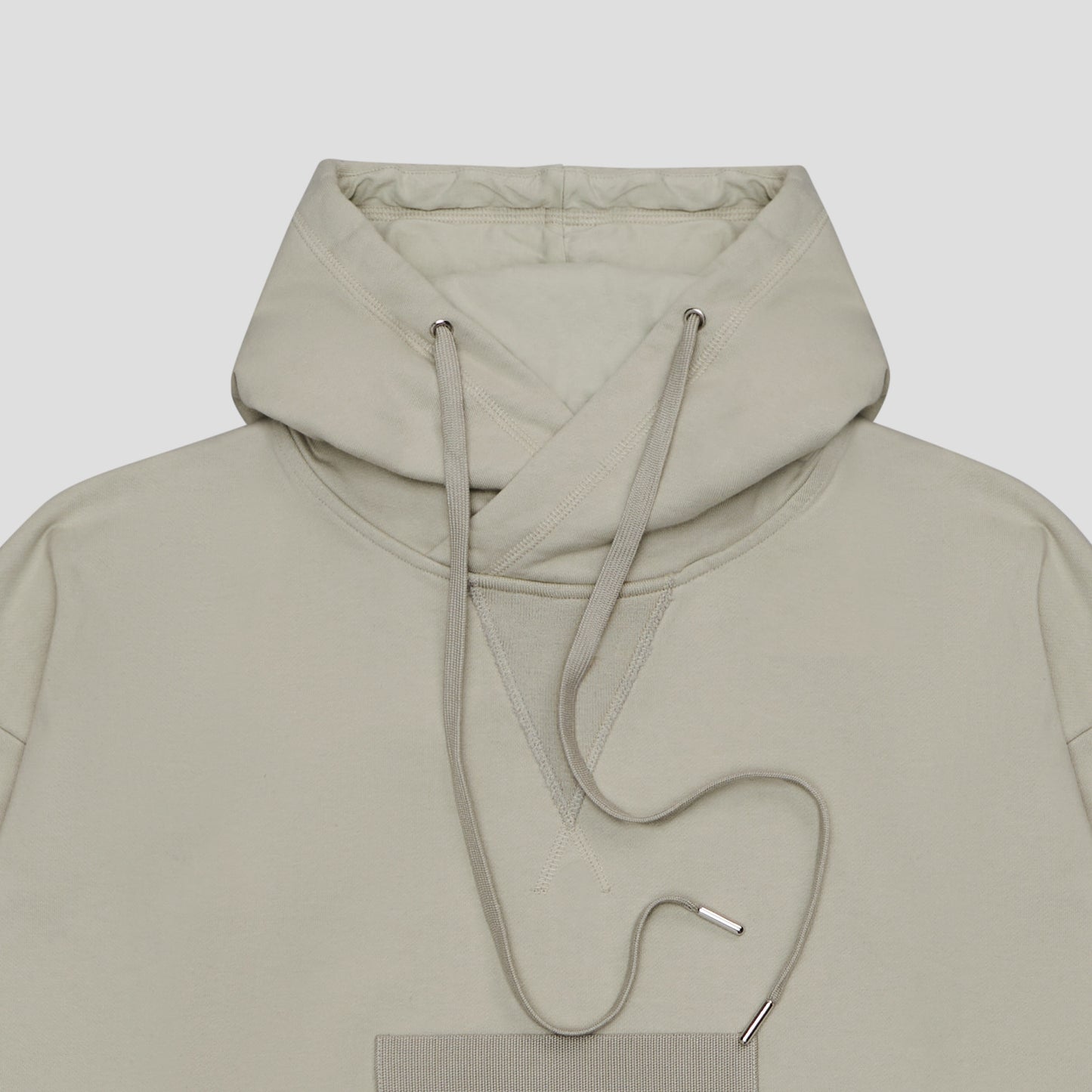 PEWTER HOODIE IN ORGANIC COTTON FLEECE