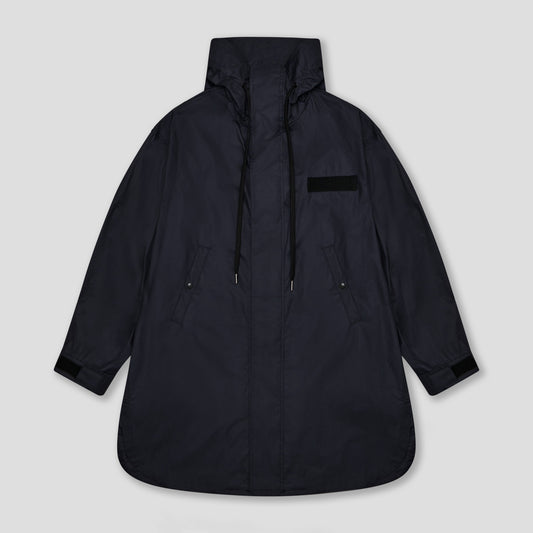 NAVY WINDBREAKER PARKA IN PARACHUTE COTTON